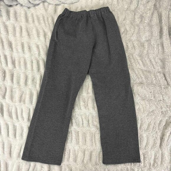 Russell Athletic Sweatpants Youth Medium Straight Leg Fleece Gray Elastic Waist - Picture 2 of 5